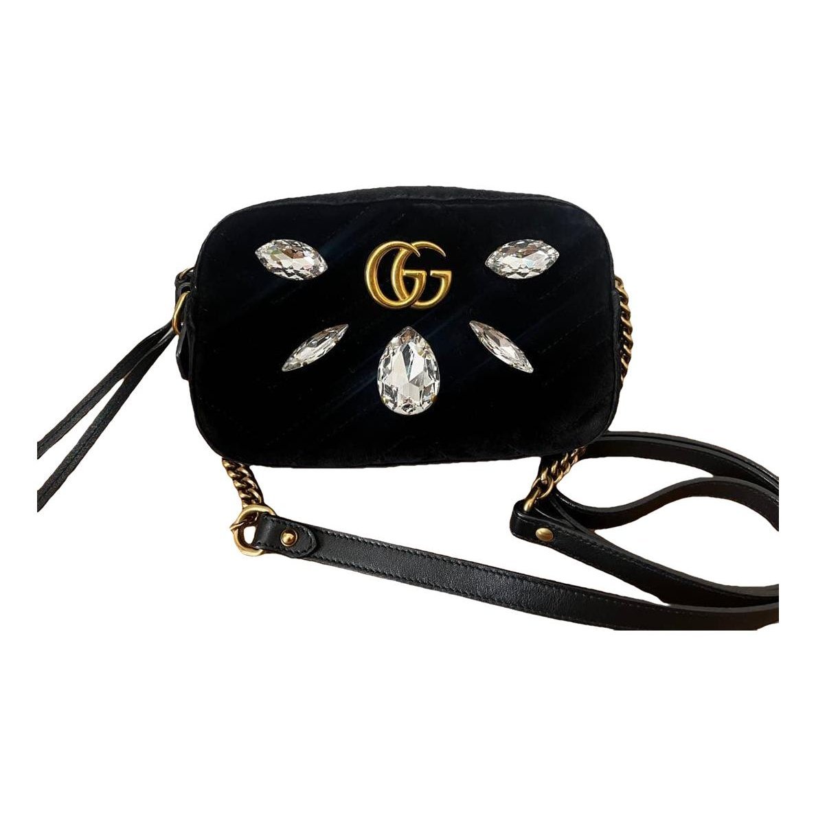 GG Marmont velvet crossbody bag