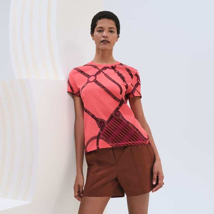 Rose Vermillon "Coaching Remix" Straight T-shirt