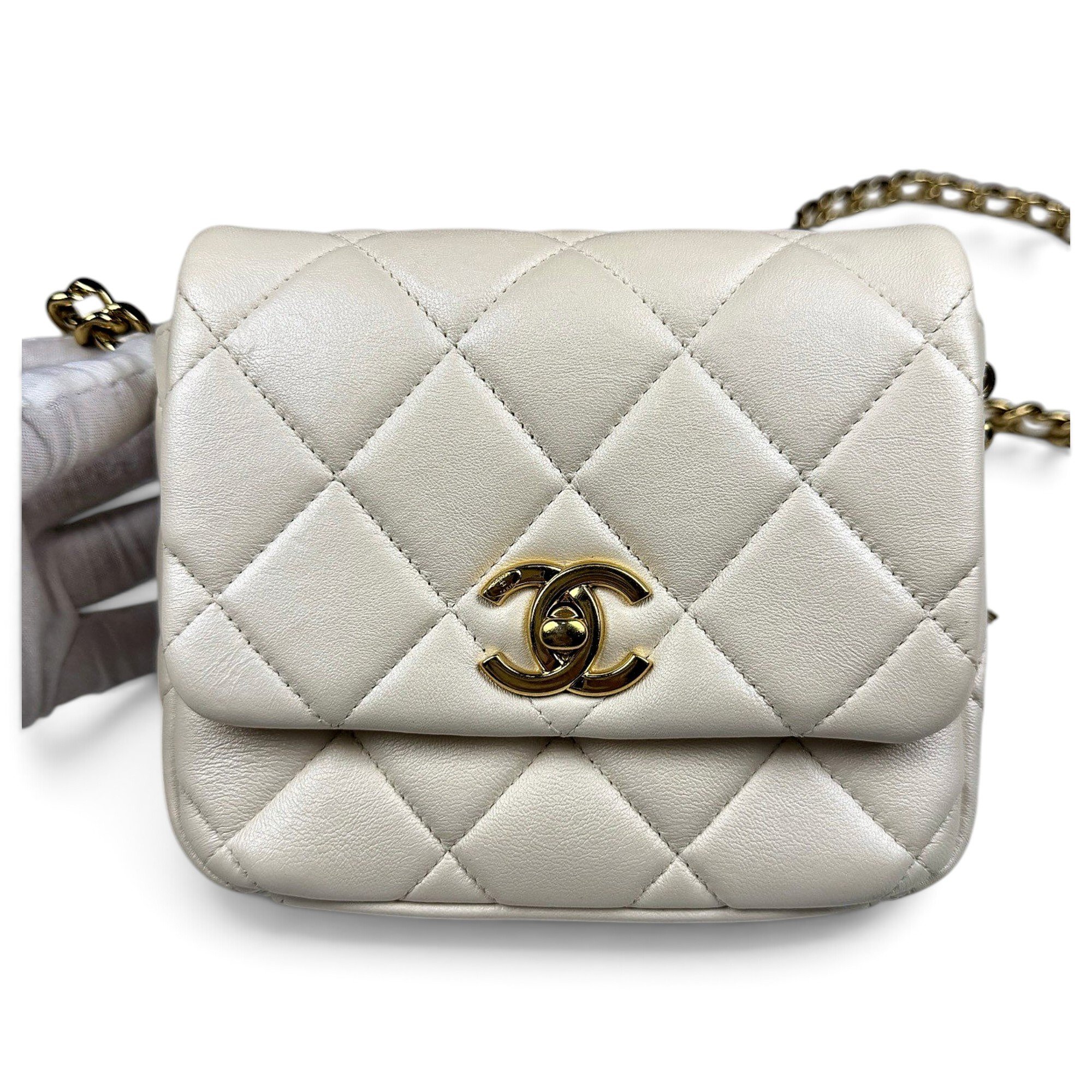 Wallet On Chain leather mini bag