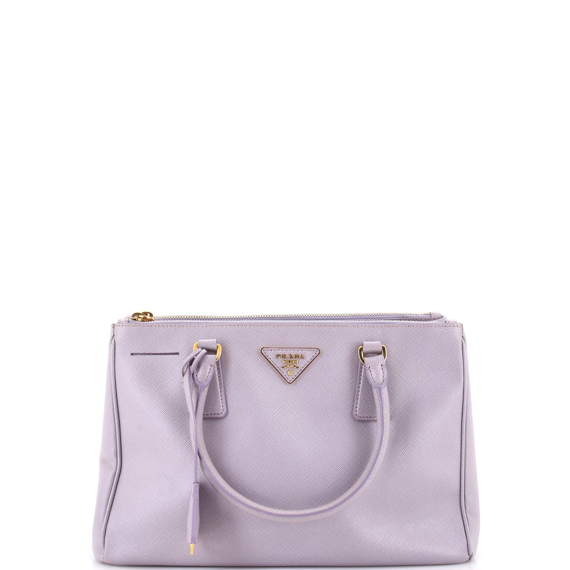Double Zip Lux Tote Saffiano Leather Small