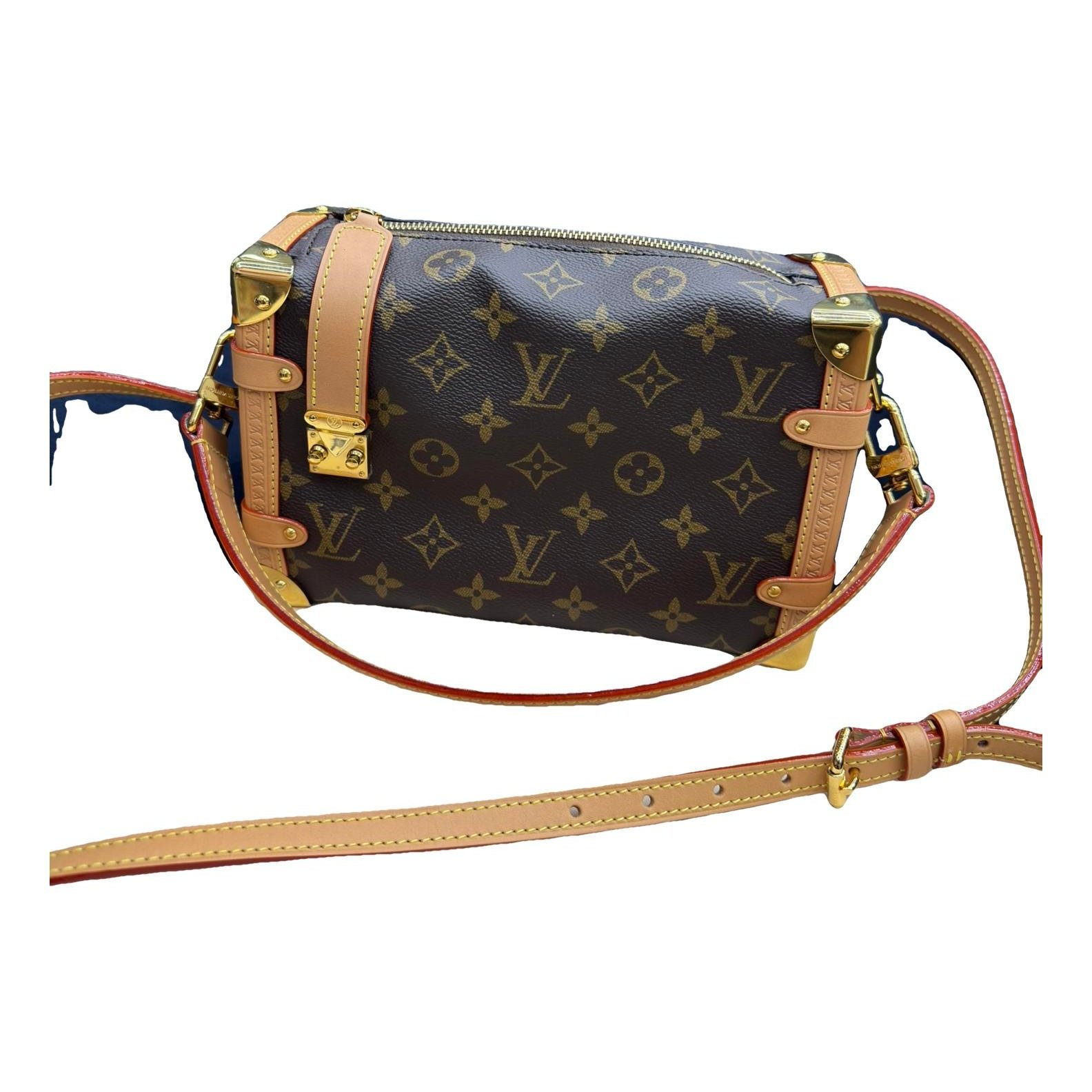 Side Trunk leather handbag