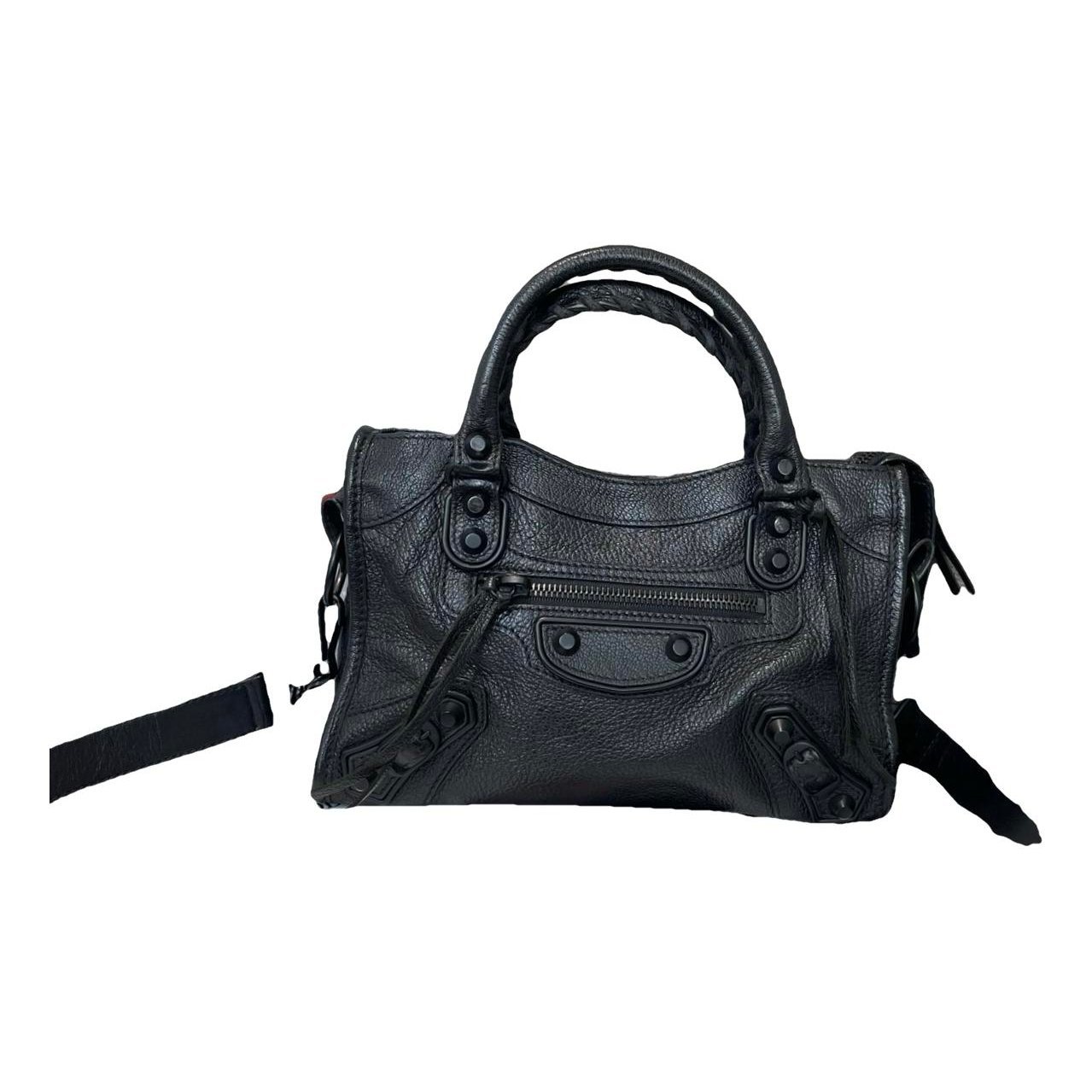 City leather handbag