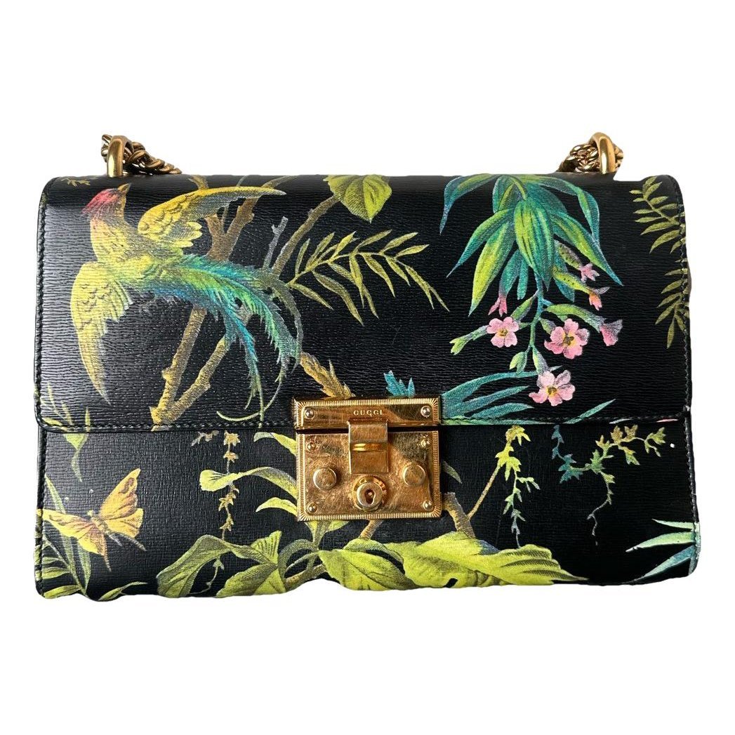 Padlock leather crossbody bag