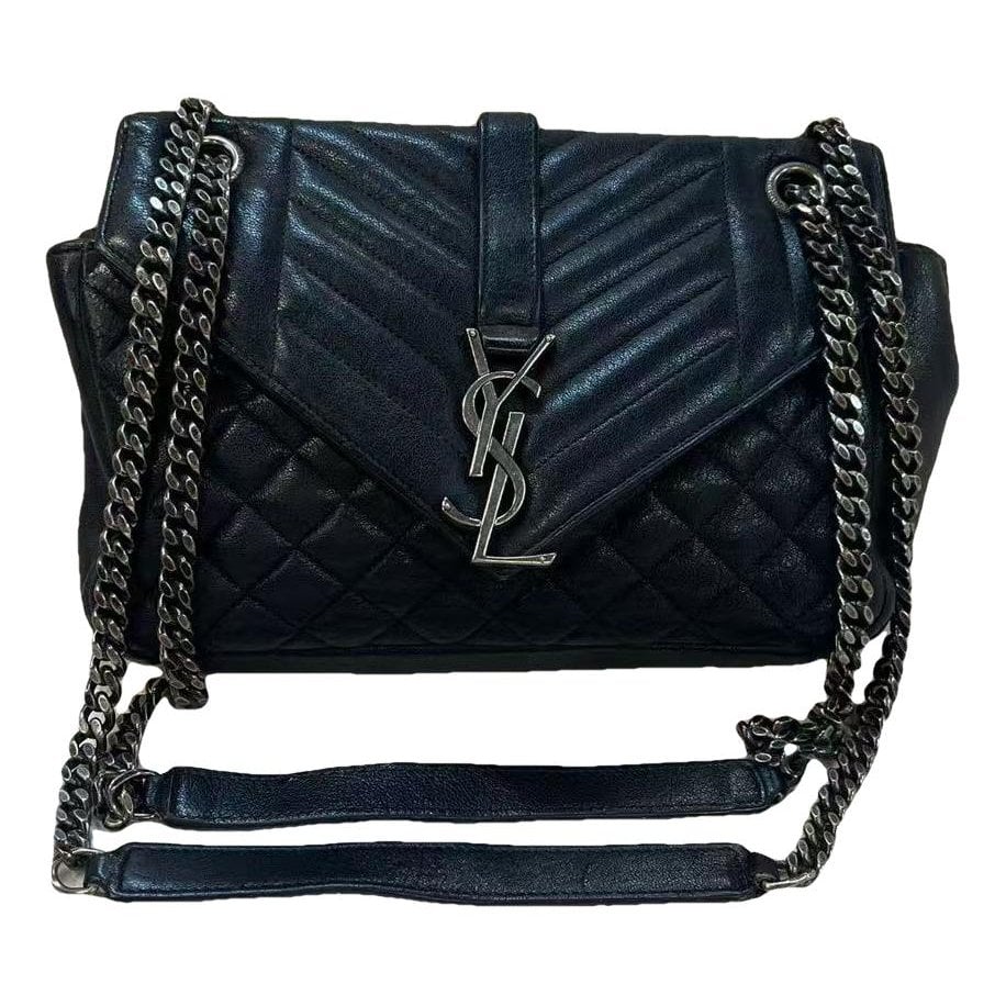 Envelope leather handbag