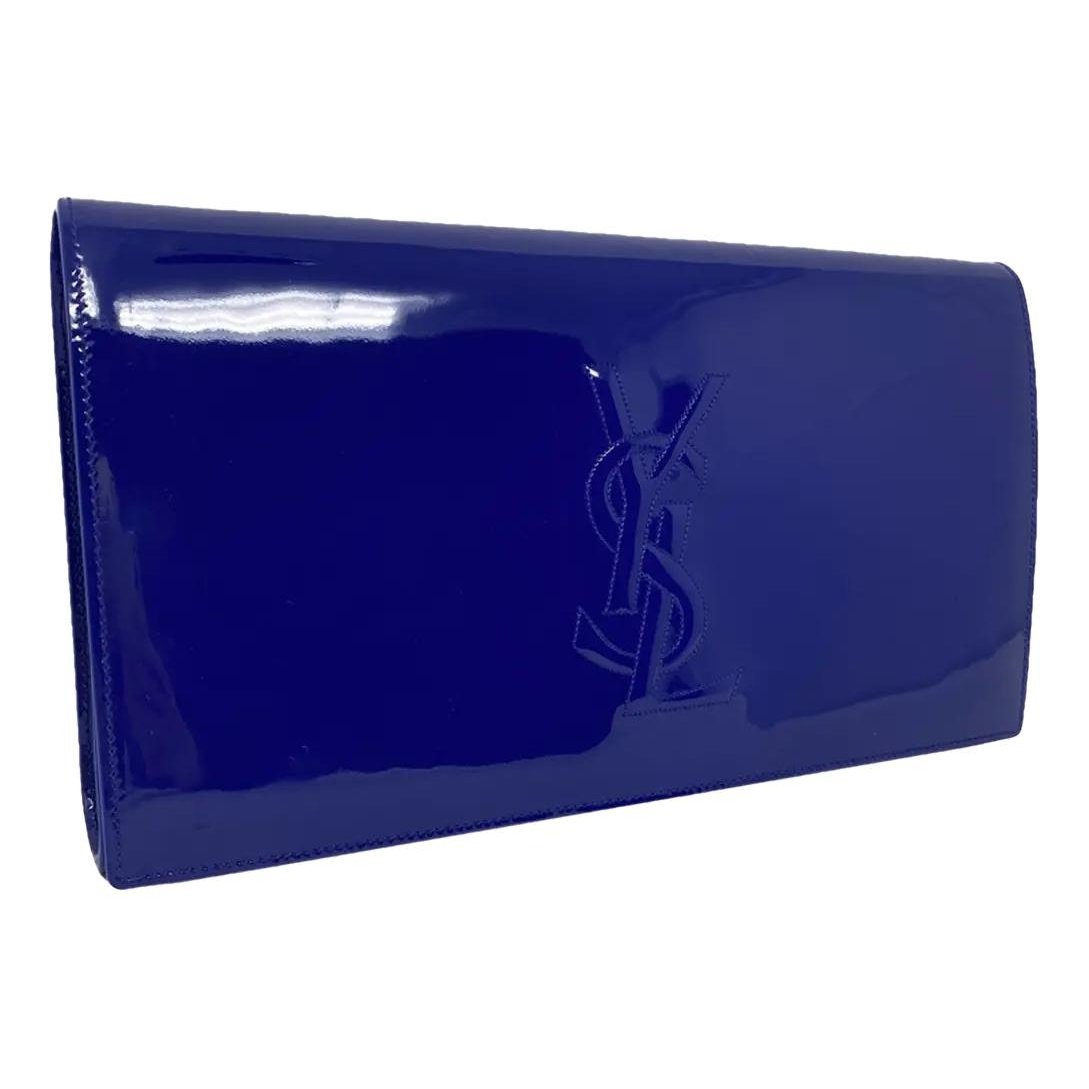 Patent leather clutch bag