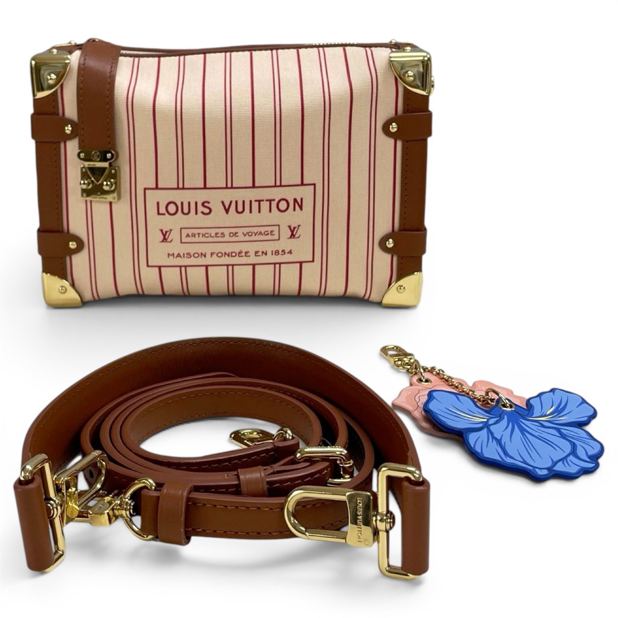 Side Trunk leather crossbody bag