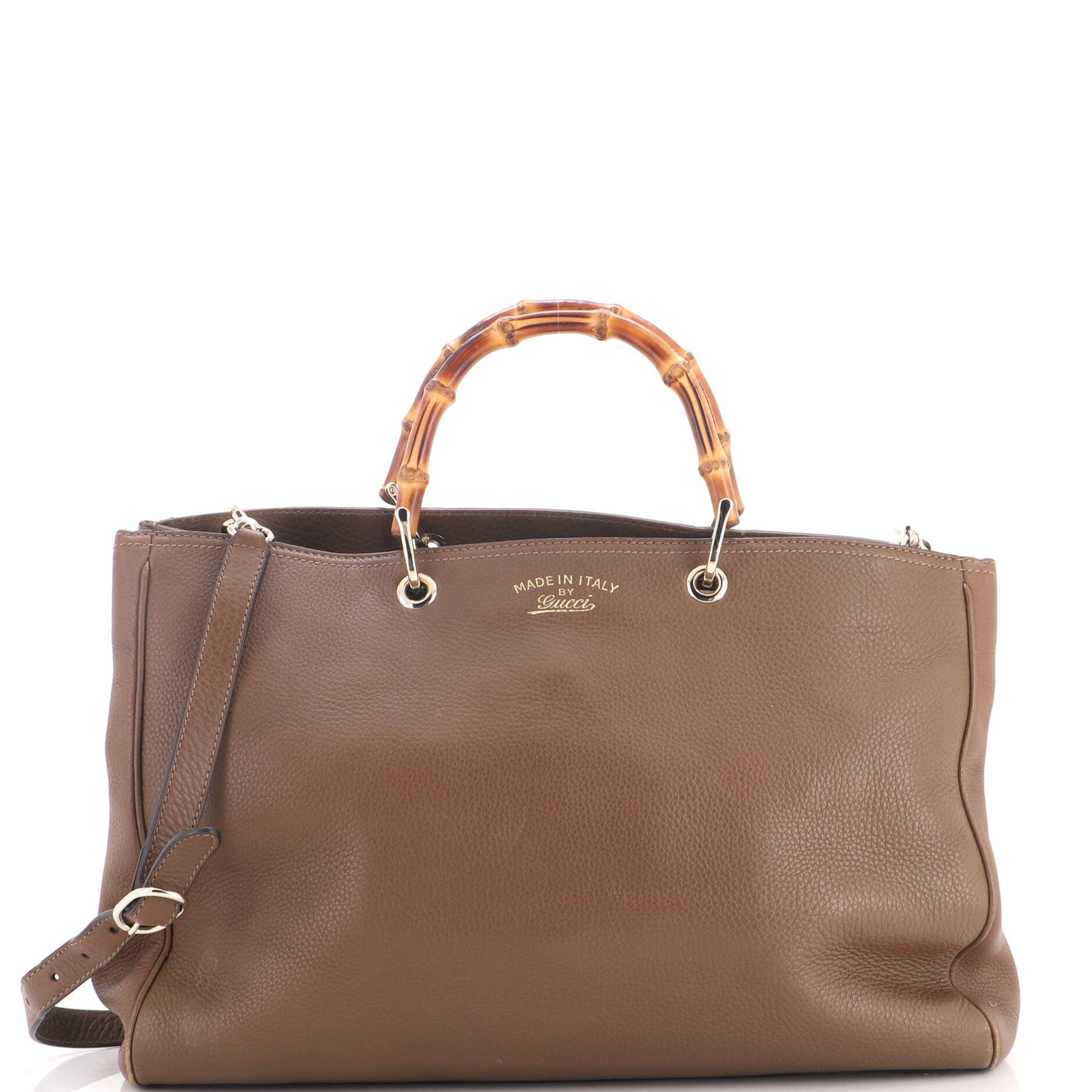Bamboo Shopper Tote Leather Large