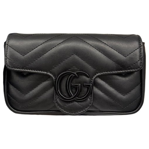 Pearly GG Marmont Flap leather crossbody bag
