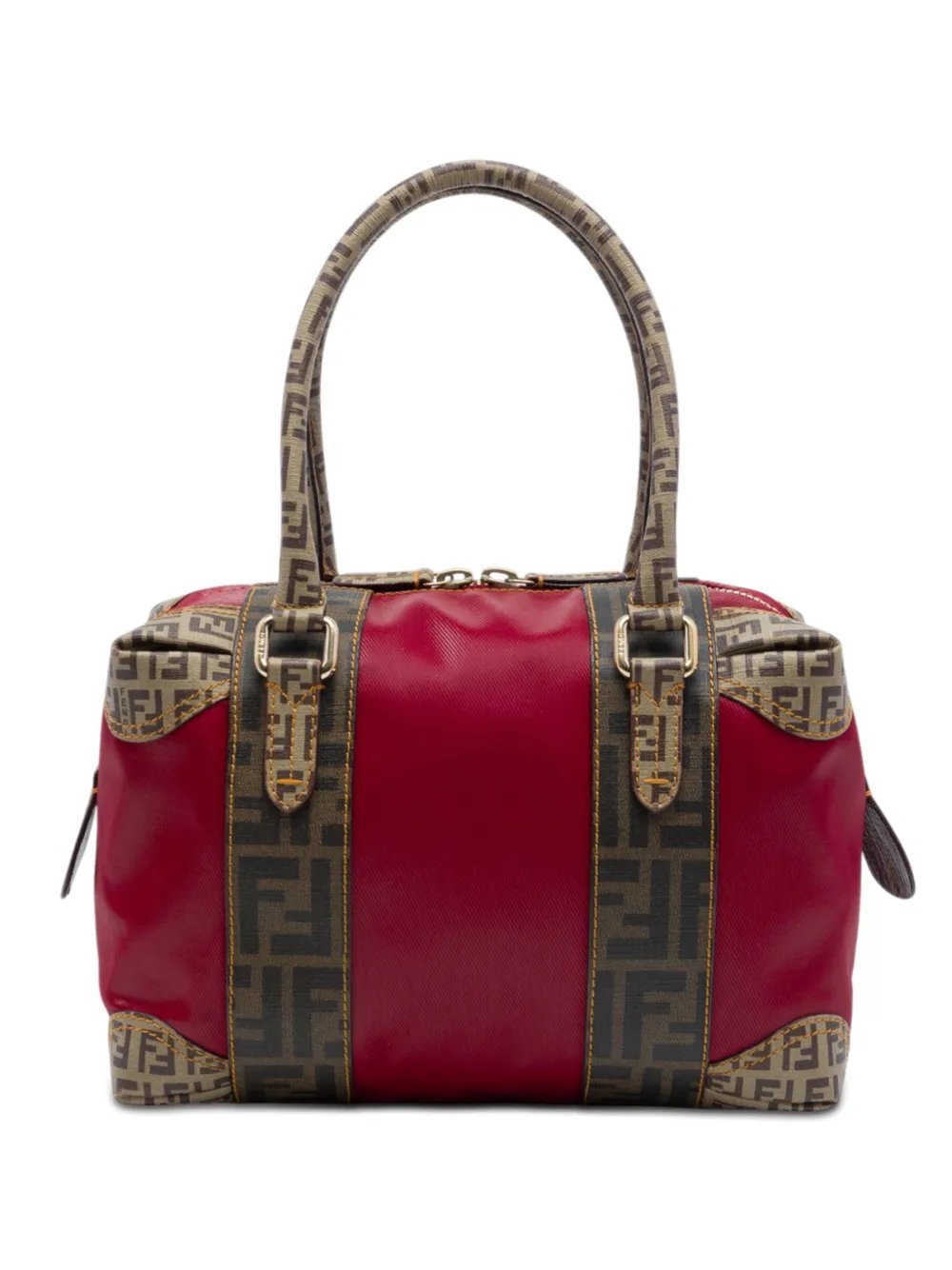 2000-2010 Zucca Trimmed Coated Canvas Mixed Media boston bag