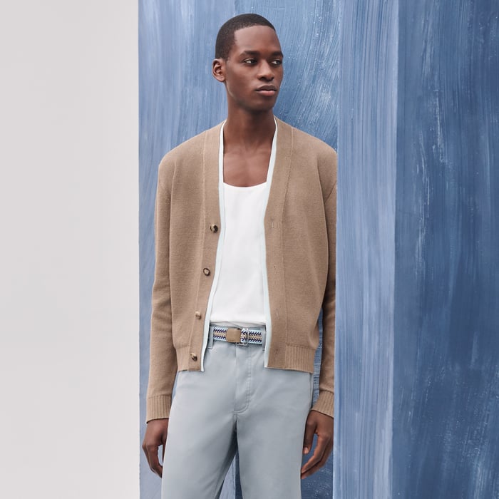 Grège "Lin Et l'Autre" Buttoned Cardigan