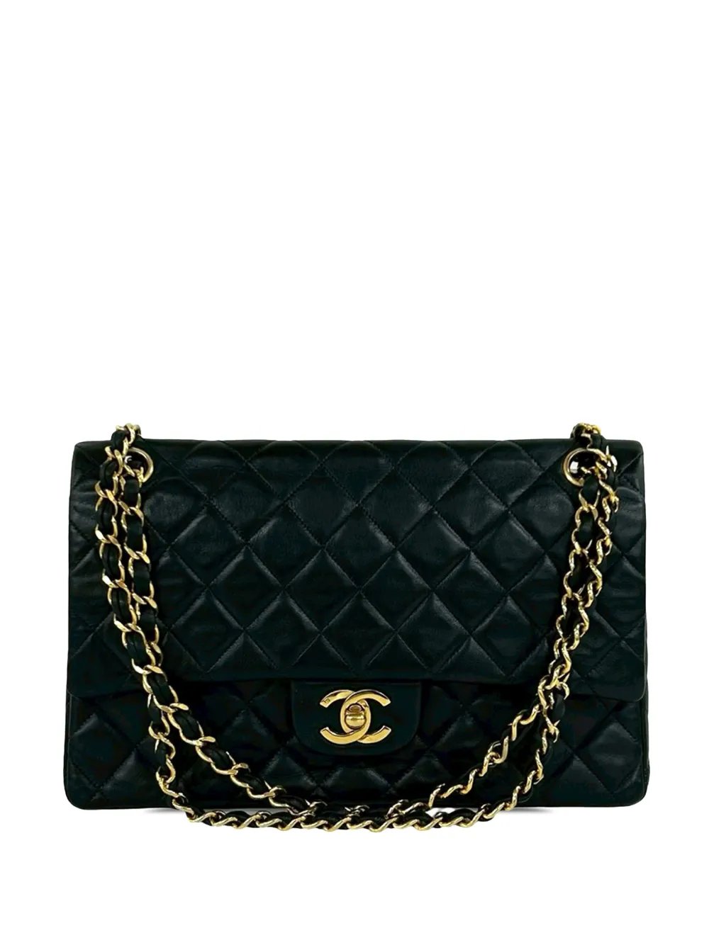1980-1990 Medium Classic Lambskin Double Flap shoulder bag