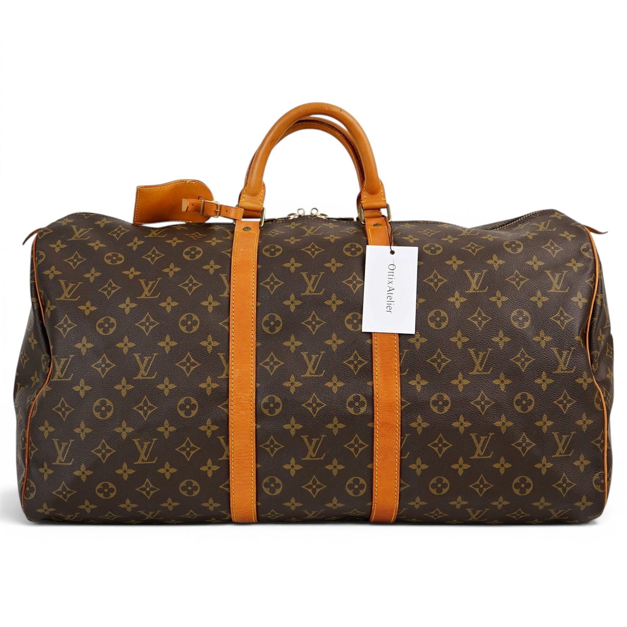 Keepall leather travel bag