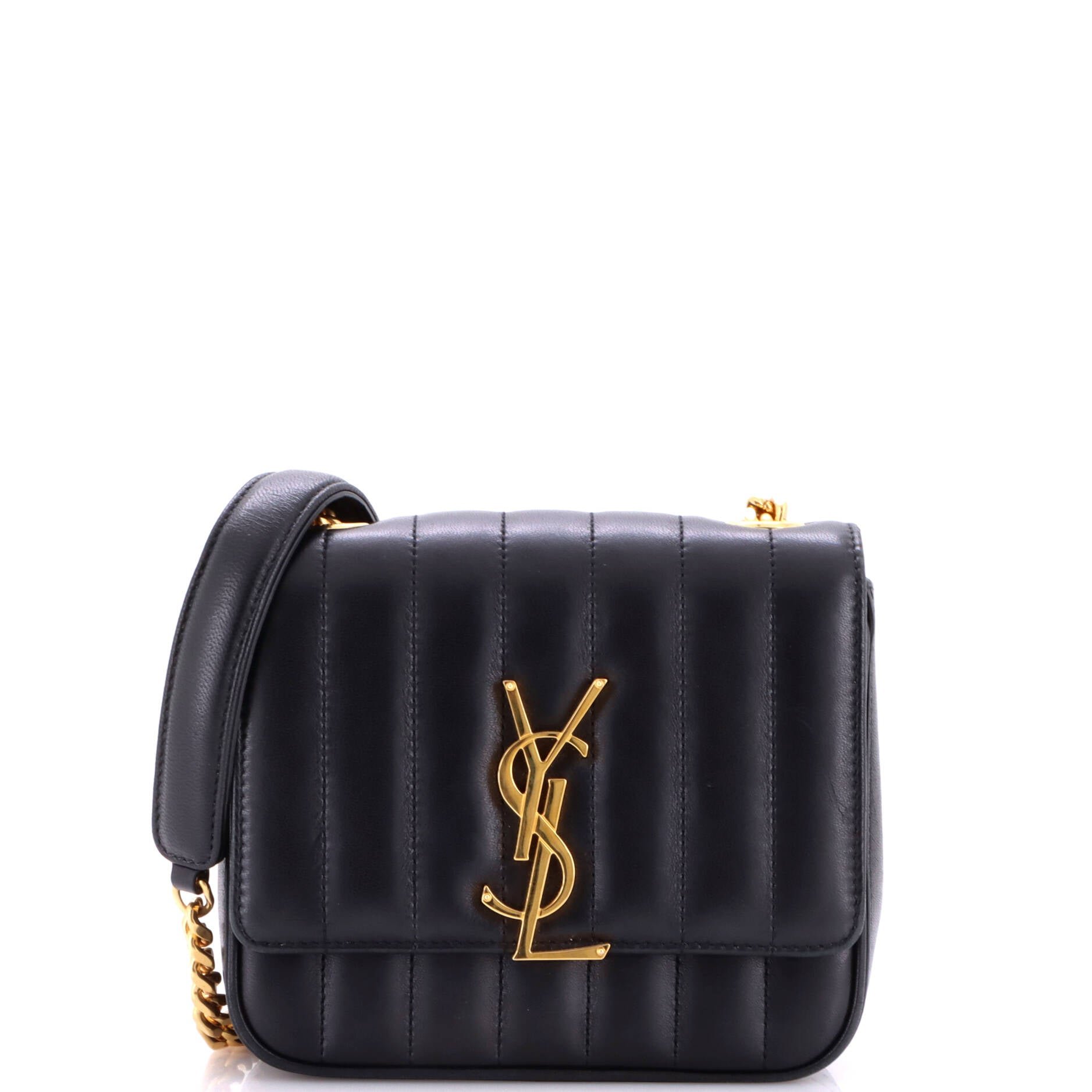 Vicky Crossbody Bag Vertical Quilted Leather Medium