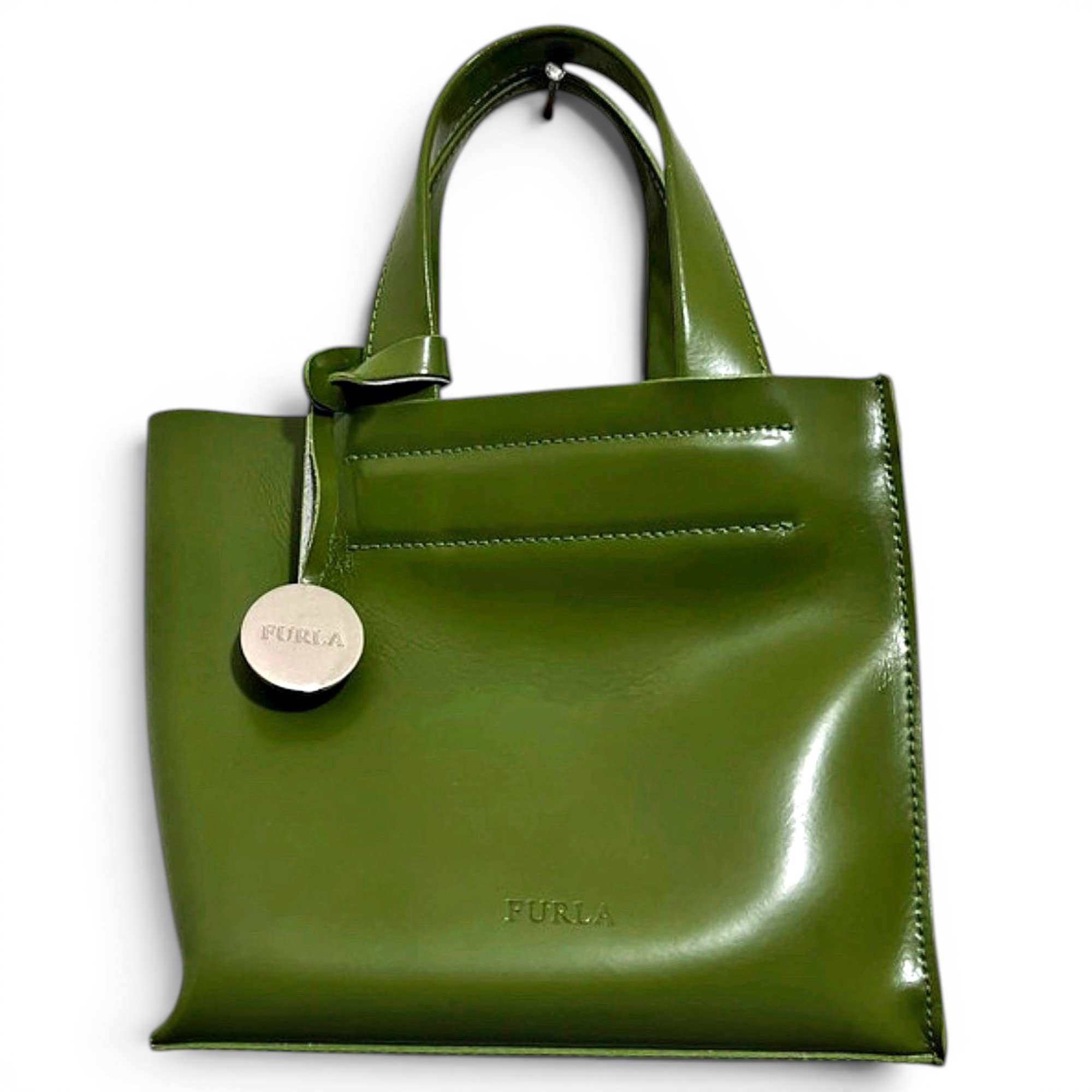 Leather clutch bag