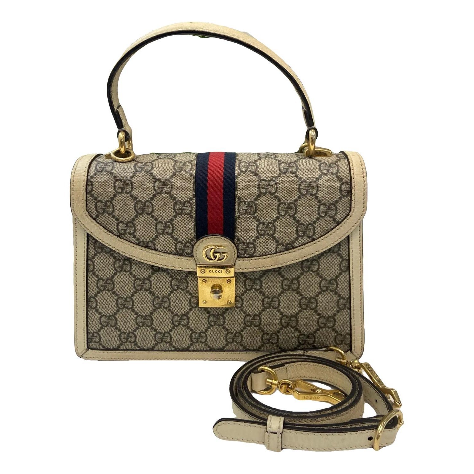 Ophidia Flap Top Handle vinyl handbag