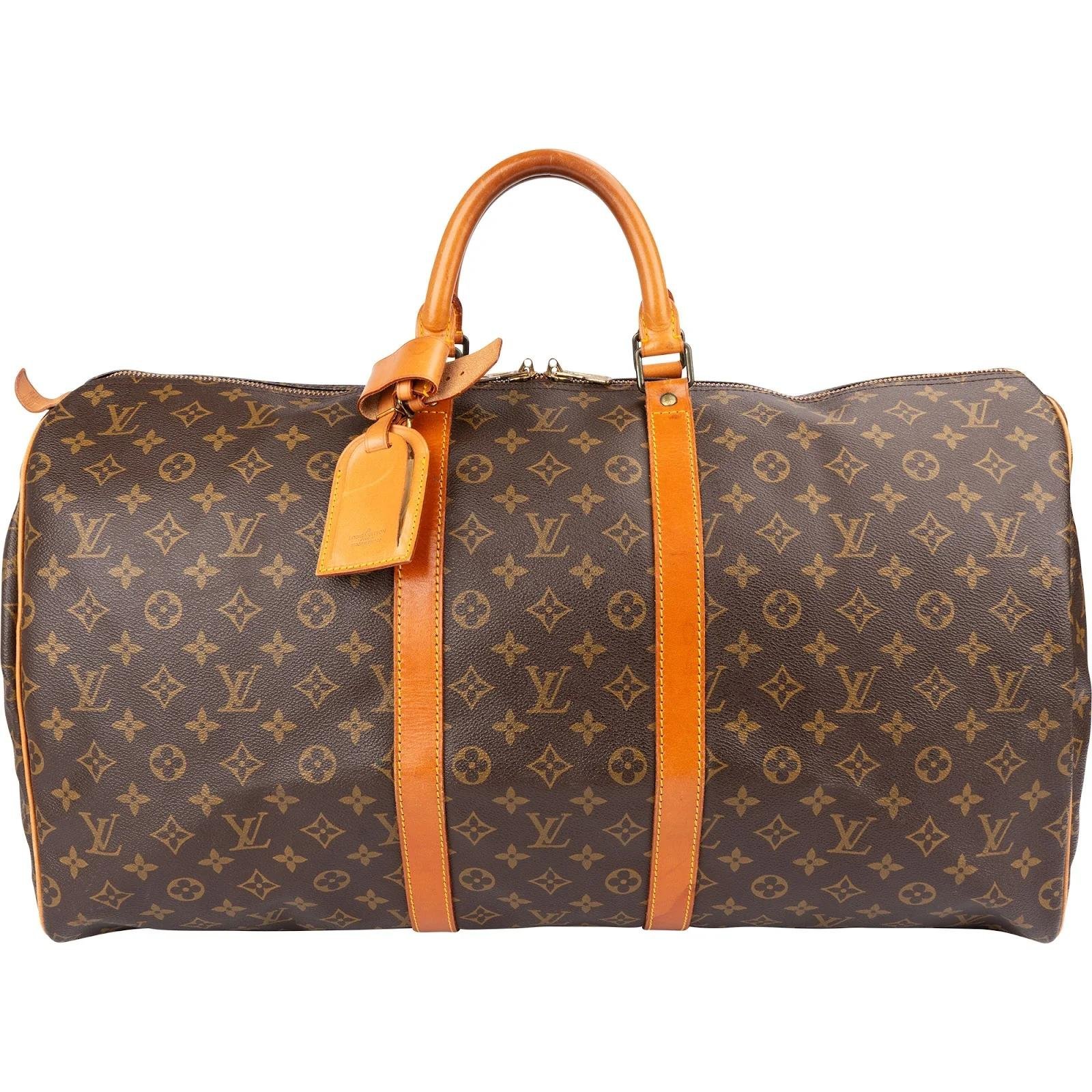 Keepall leather travel bag