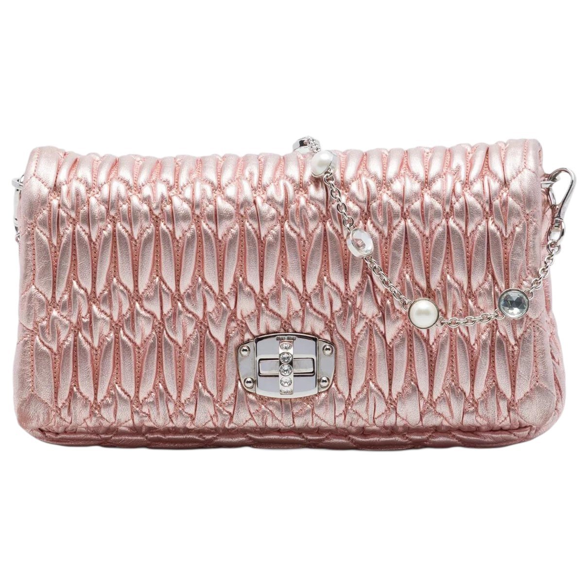 Matelassé leather satchel