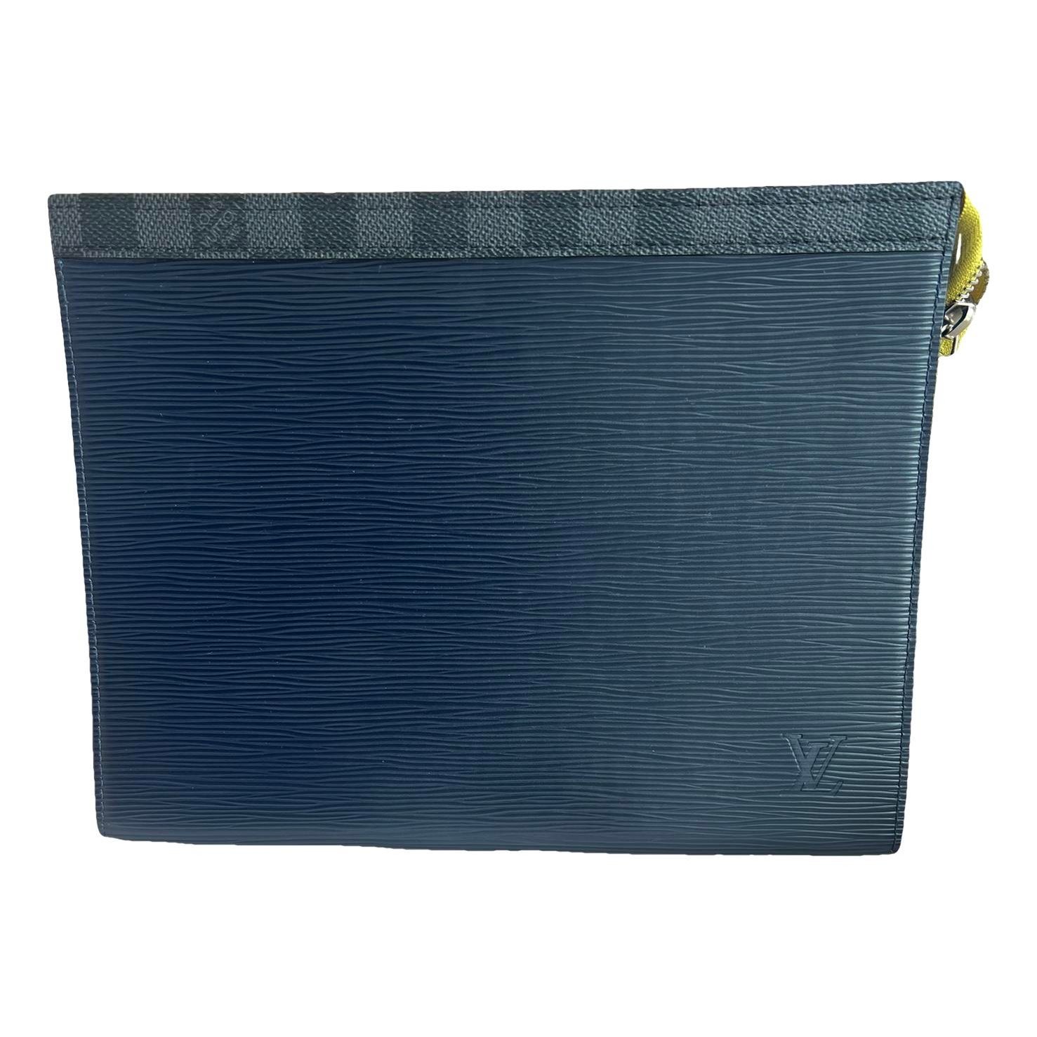 Leather clutch bag