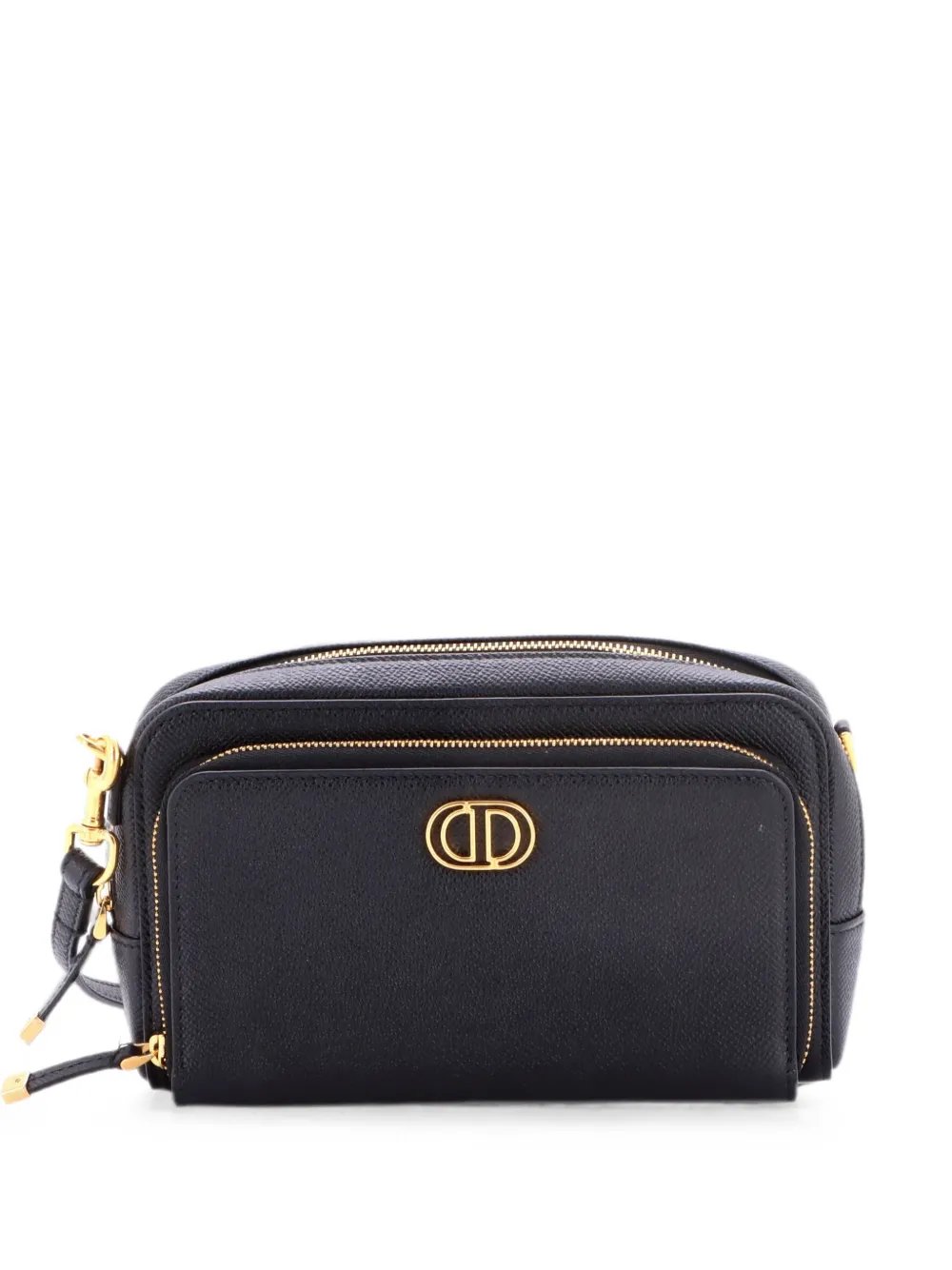 Caro Double Pouch Leather crossbody bag