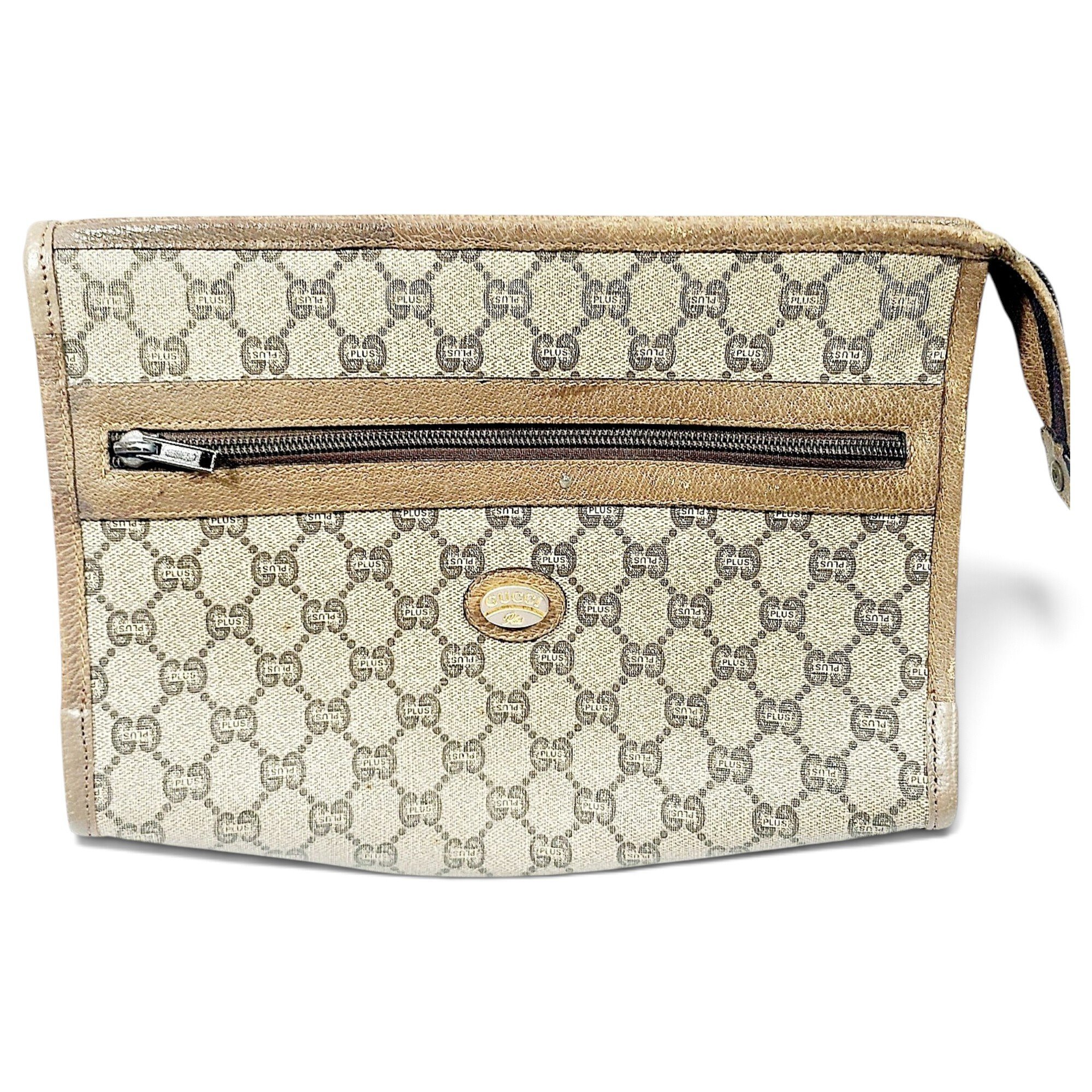 Leather clutch bag