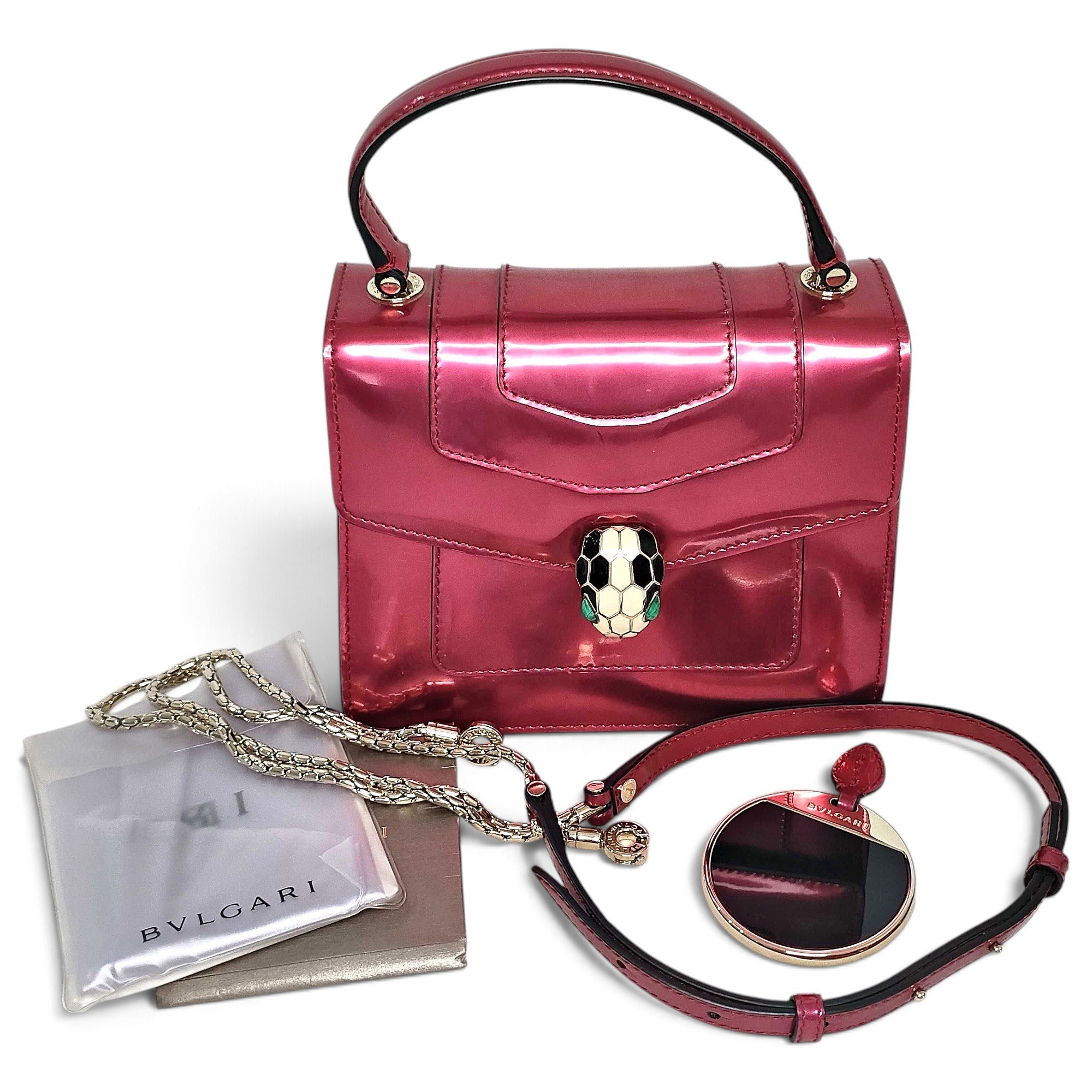 Serpenti patent leather handbag