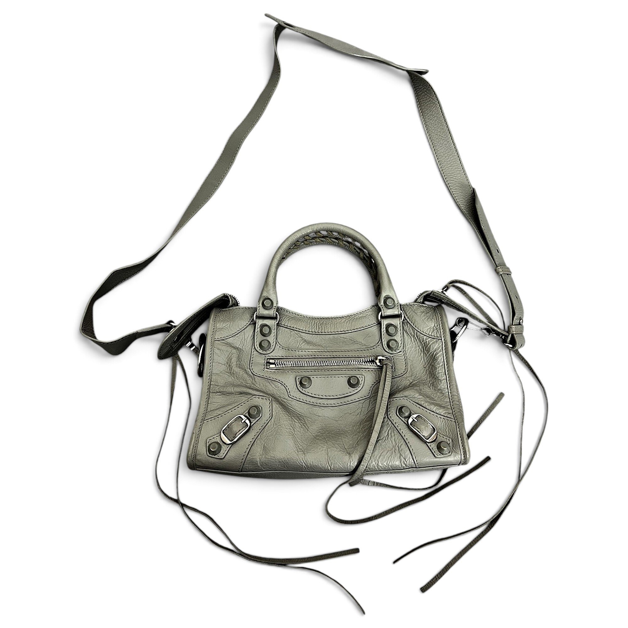 Classic Metalic leather handbag