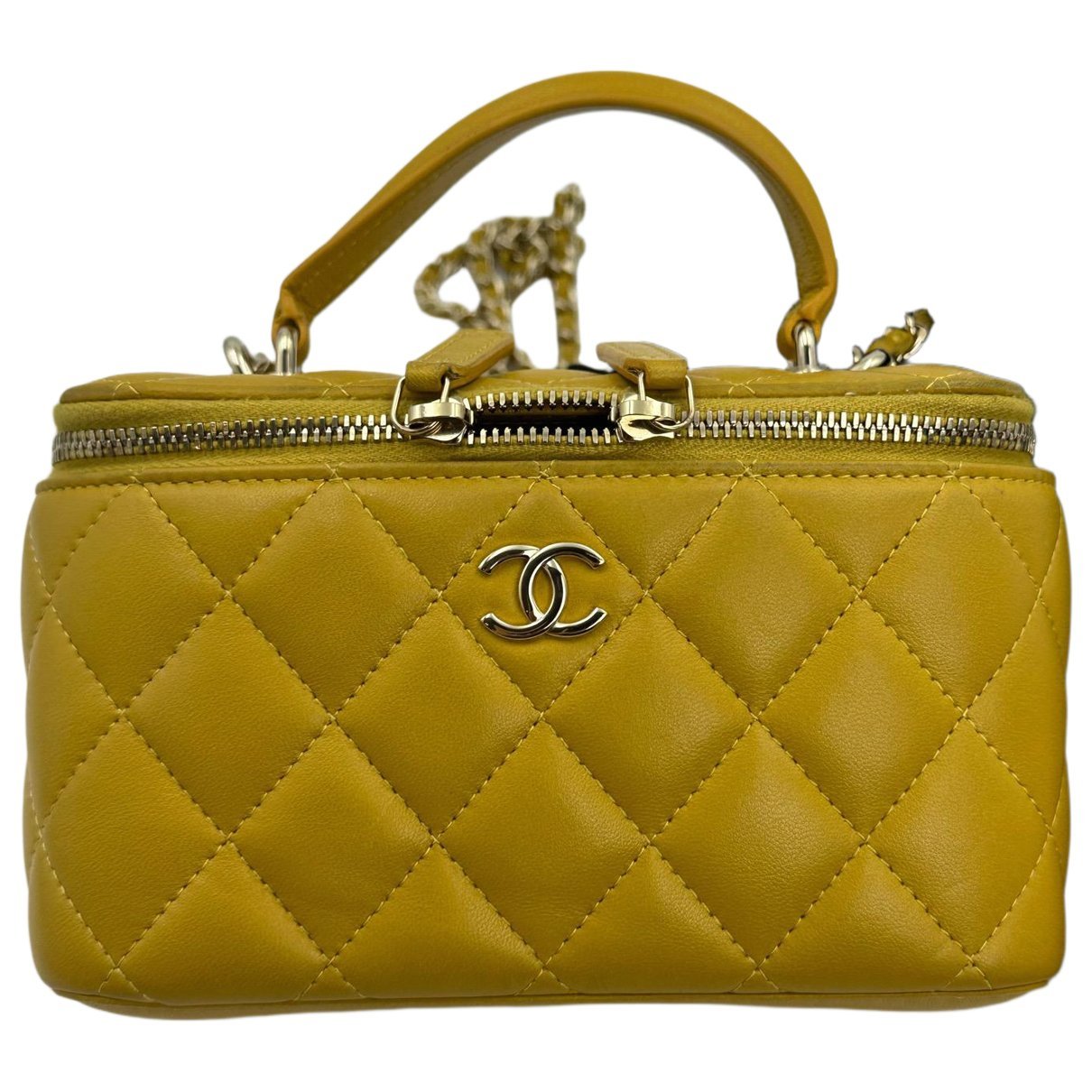 Vanity leather handbag
