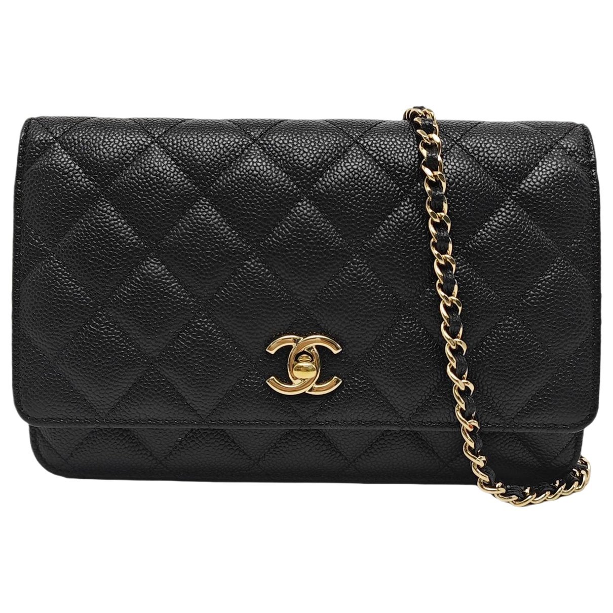 Trendy CC leather crossbody bag