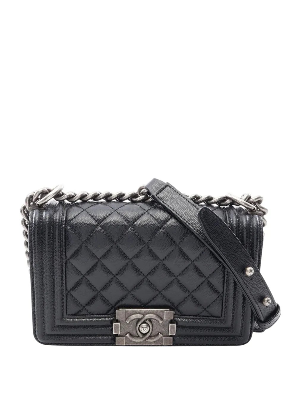 2019 Small Quilted Caviar Boy Flap crossbody bag