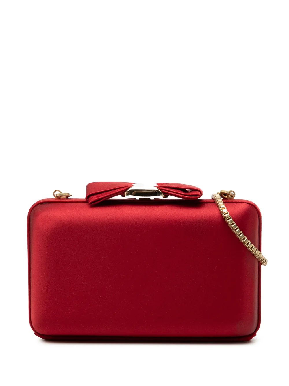 2010-2026 Satin Vara Bow Evening Clutch on Chain crossbody bag