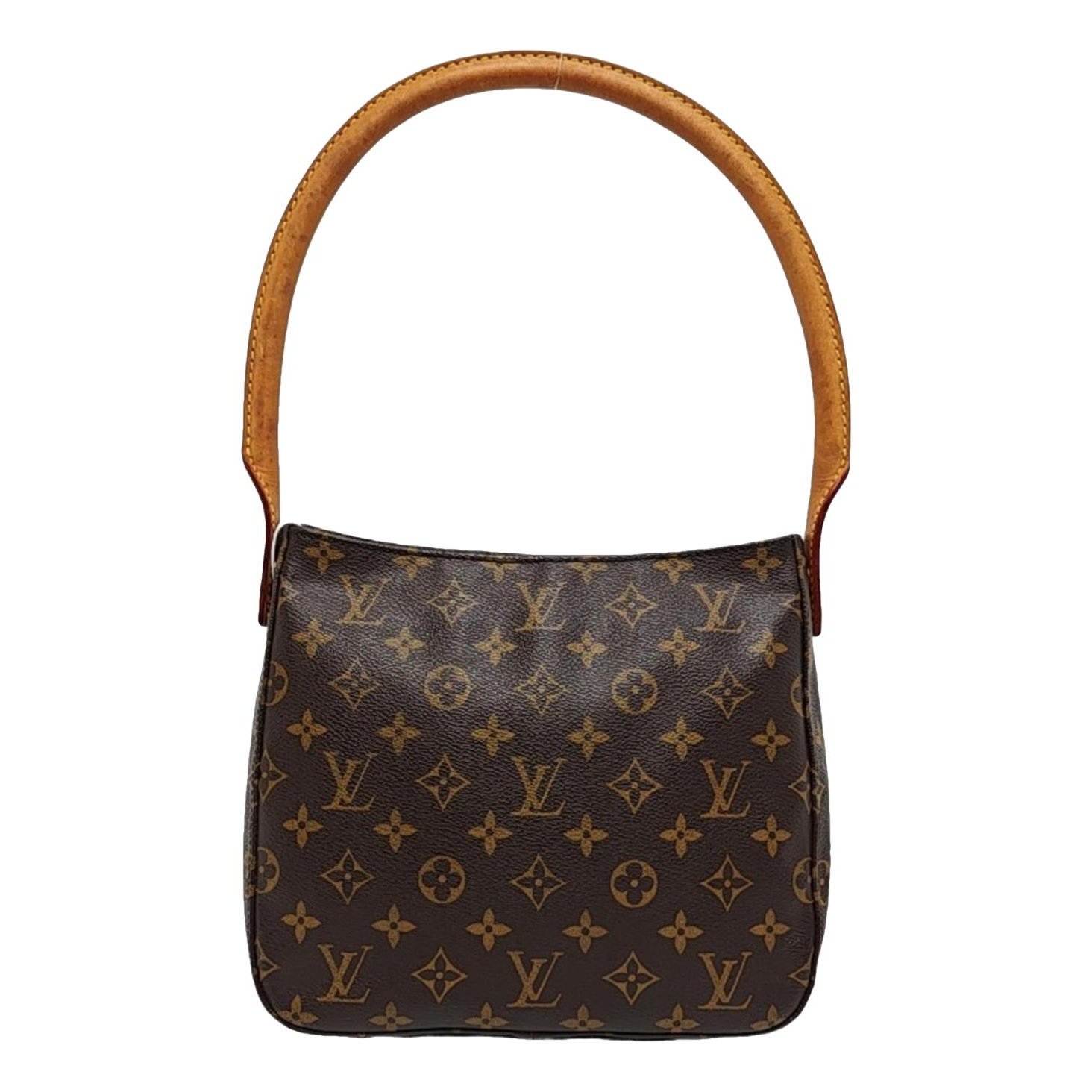 Looping leather handbag