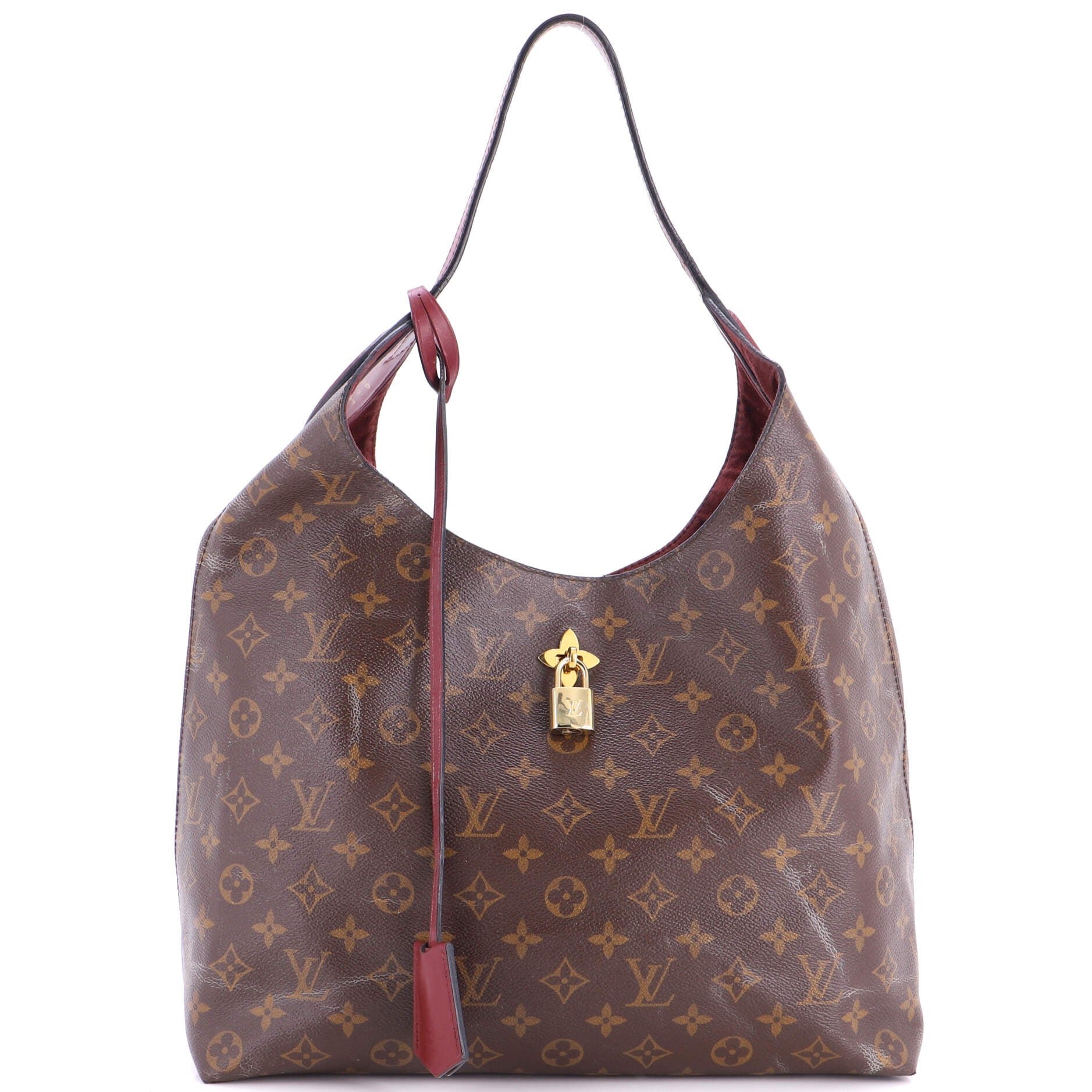 Flower Hobo Monogram Canvas with Leather