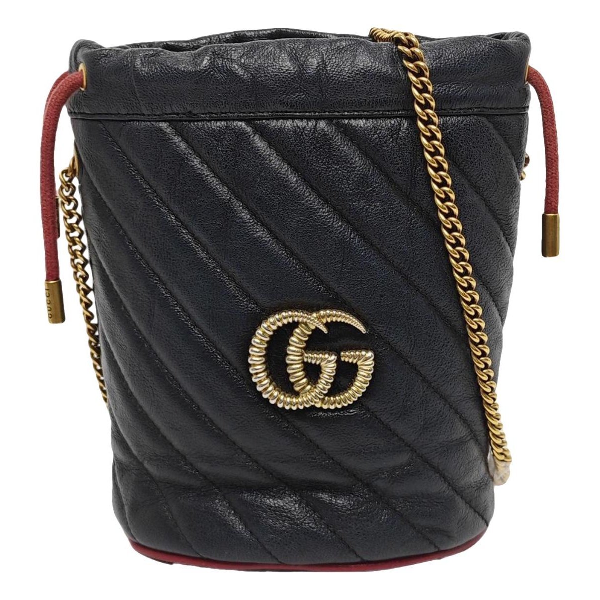GG Marmont Chain Bucket leather crossbody bag
