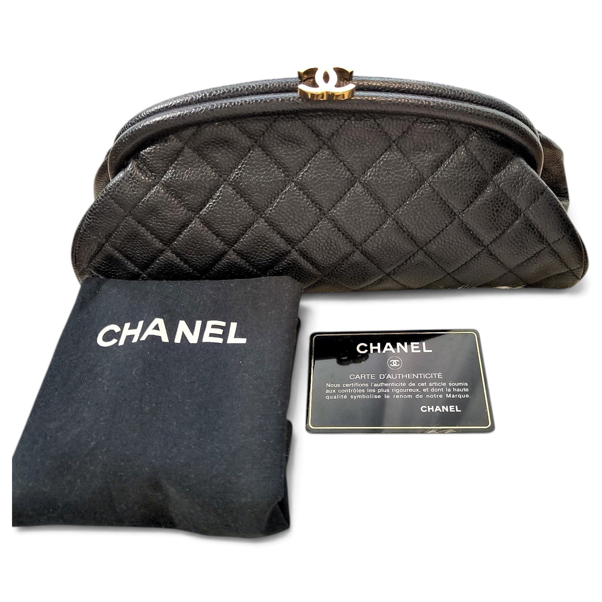Leather clutch bag