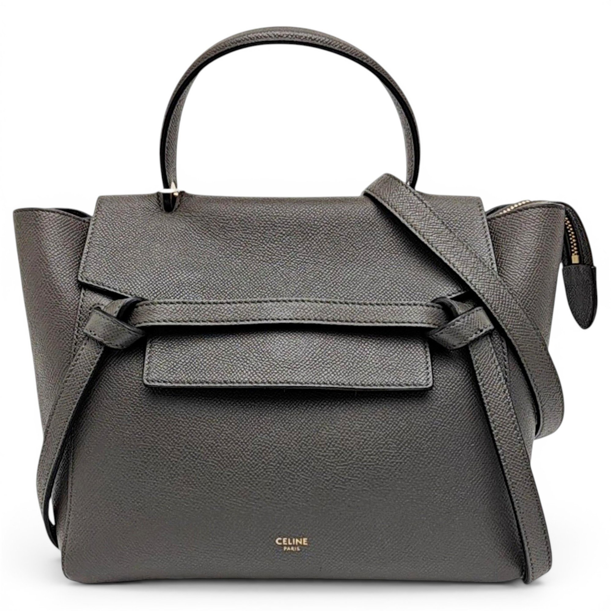 Belt leather handbag