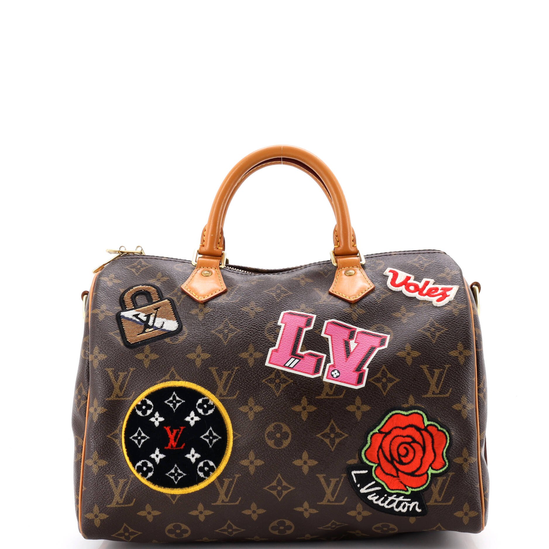 Speedy Bandouliere Bag Limited Edition Patches Monogram Canvas 30