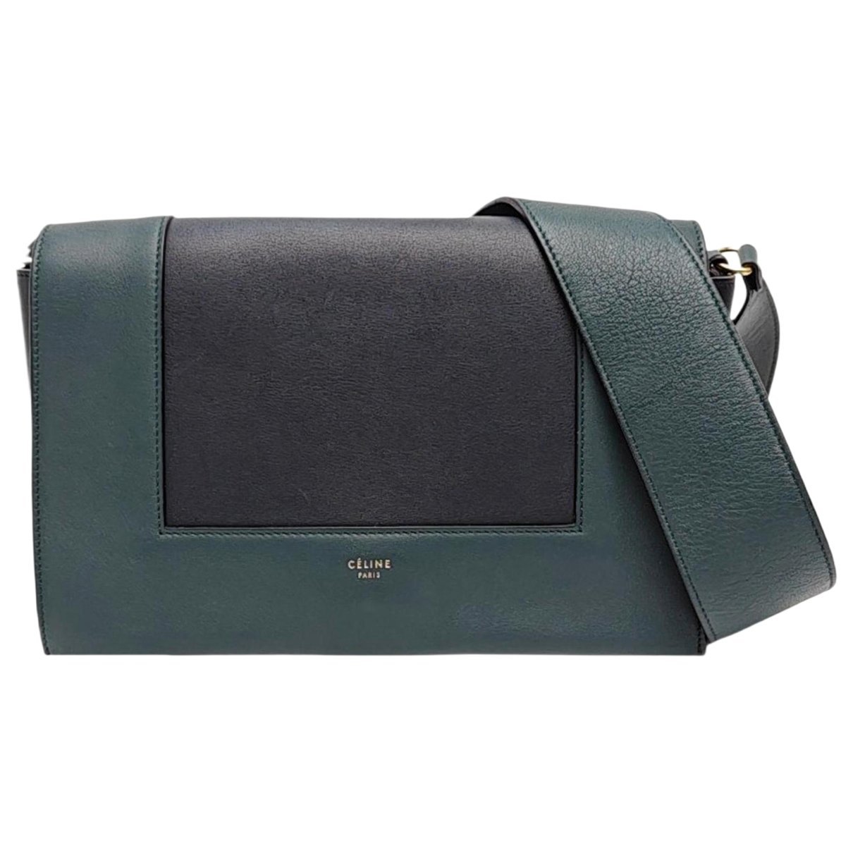 Frame leather handbag