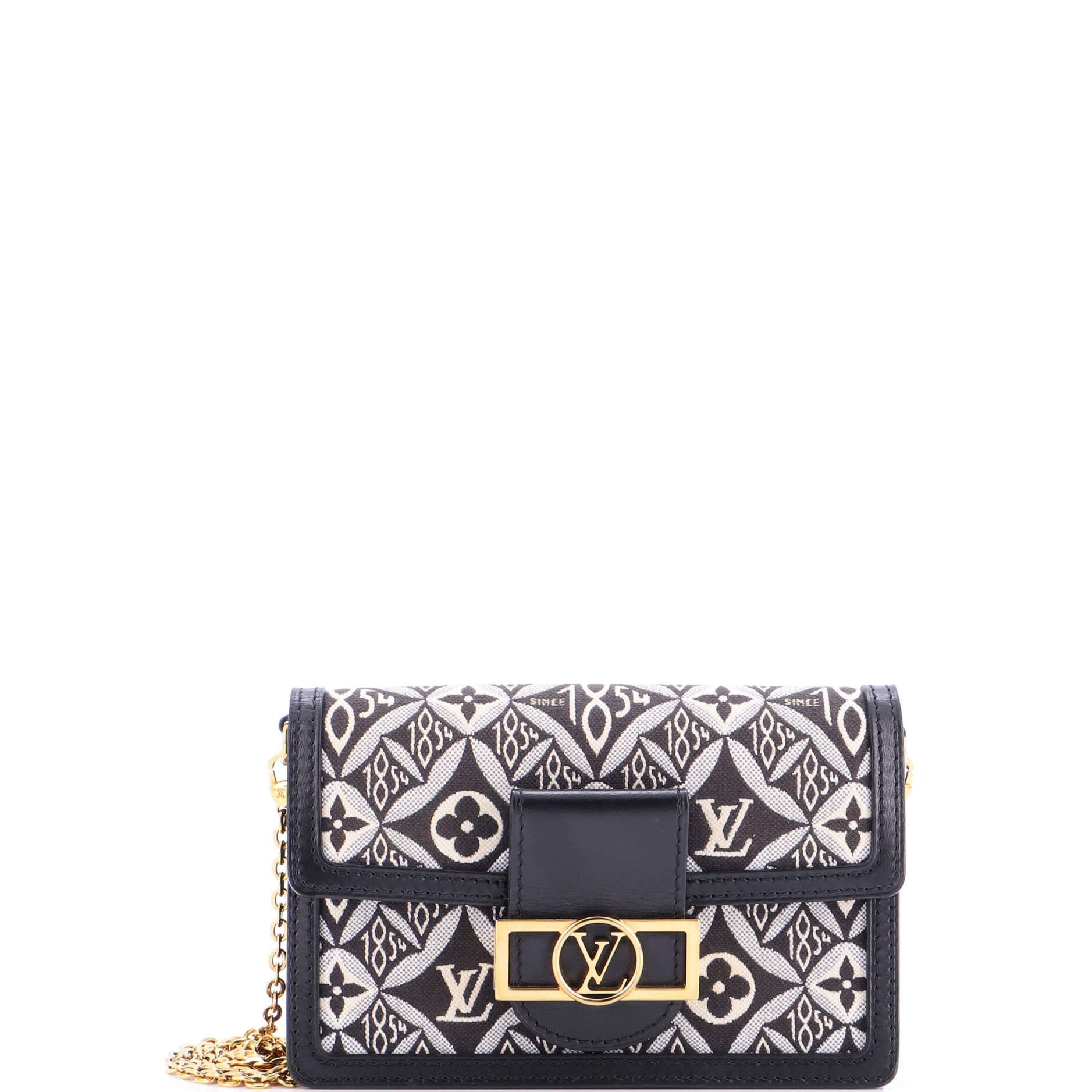 Louis Vuitton Dauphine Chain Wallet Limited Edition Since 1854 Monogram Jacquard
