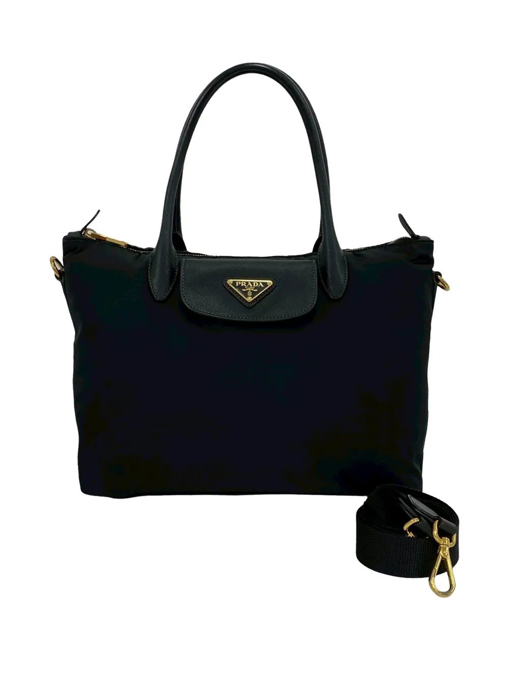 Prada 2013-2026 Saffiano Trimmed Tessuto satchel
