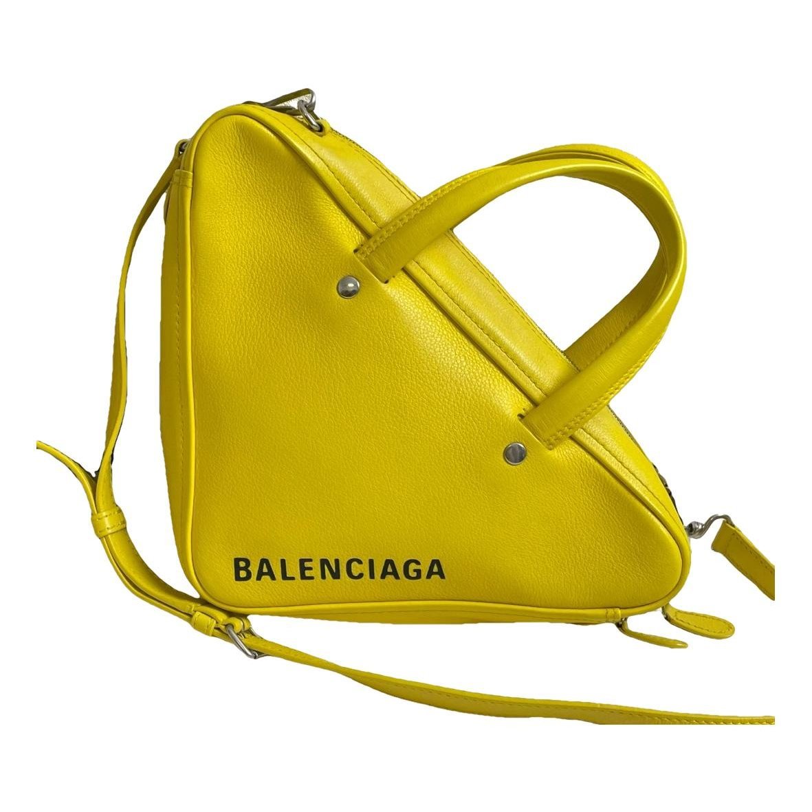 Triangle leather handbag