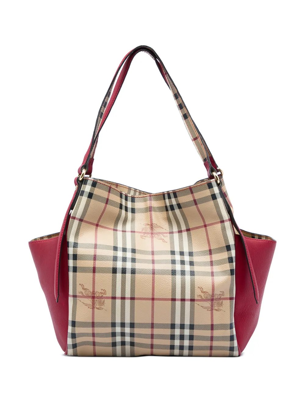 2000-2017 Small Leather Trimmed Haymarket Check Coated Canvas Canterbury tote bag