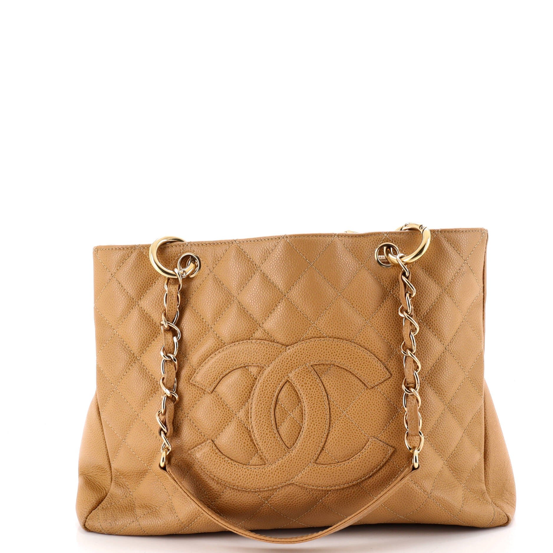 Grand Shopping Tote Quilted Caviar