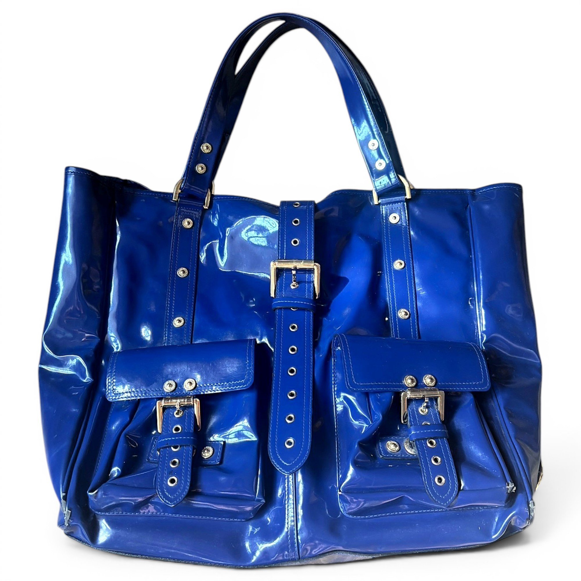 Patent leather tote
