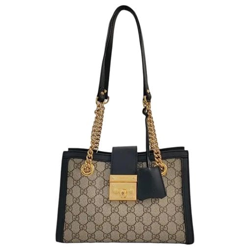 Padlock leather handbag