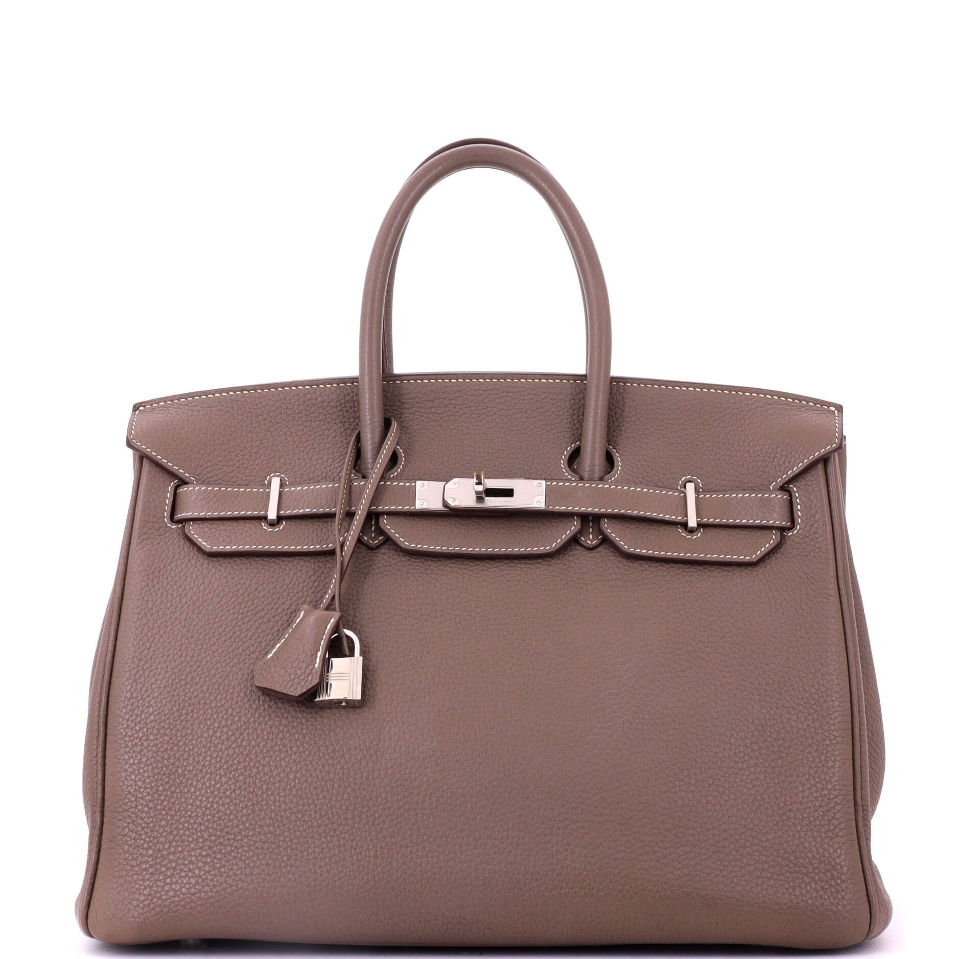 Hermes Birkin Handbag Grey Togo with Palladium Hardware 35