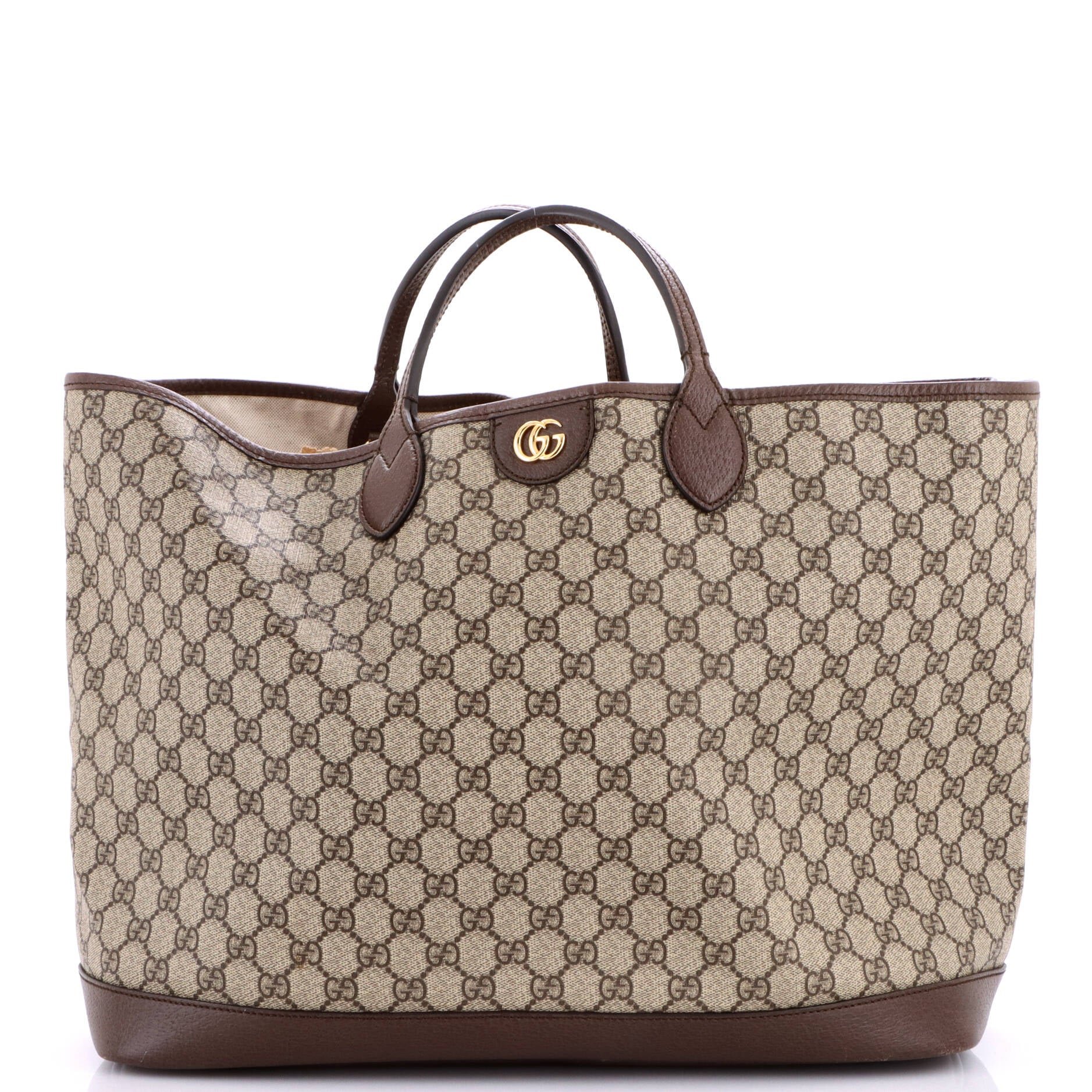 Ophidia Top Handle Shopping Tote GG Coated Canvas and Leather Medium