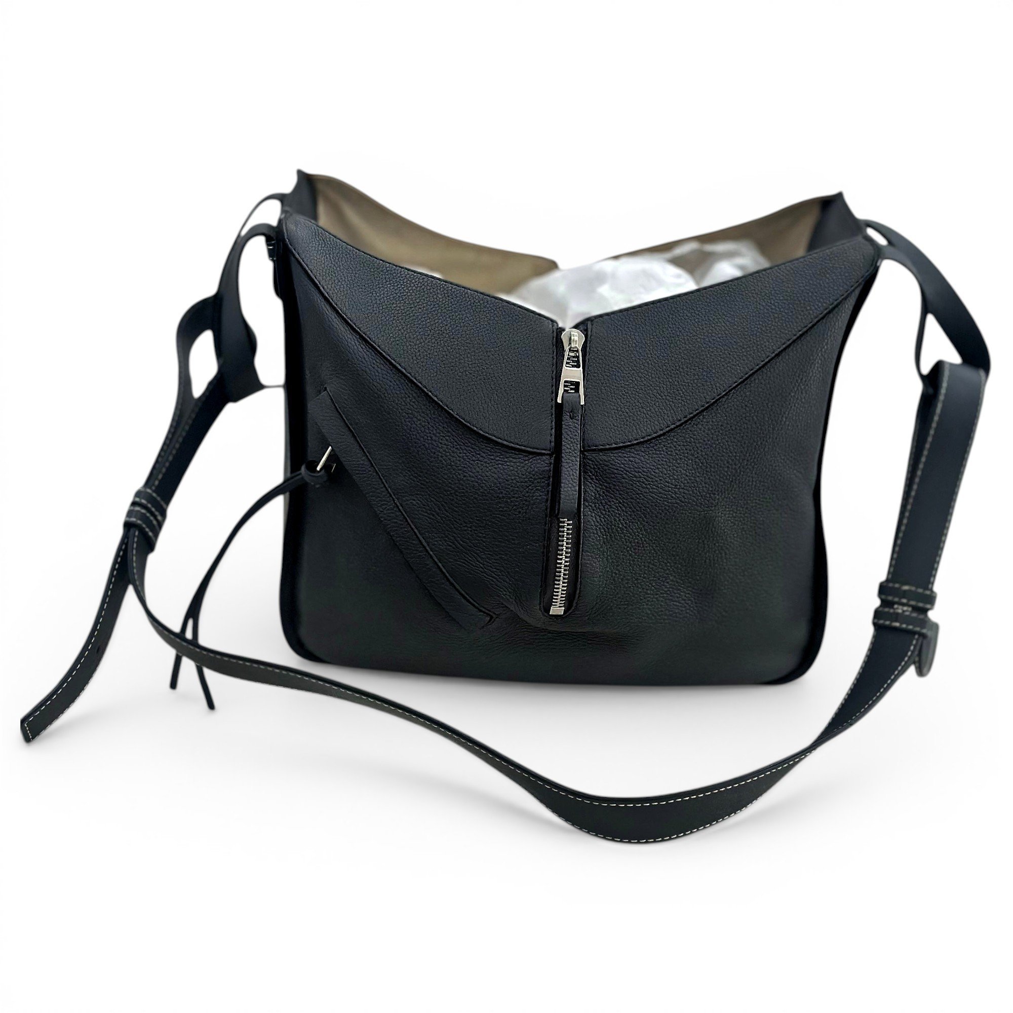 Hammock leather handbag