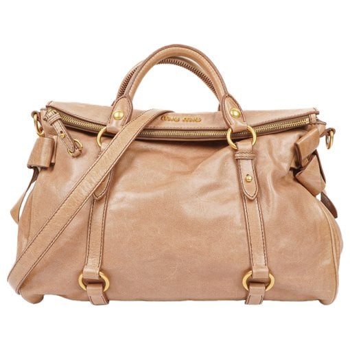 Bow bag leather handbag