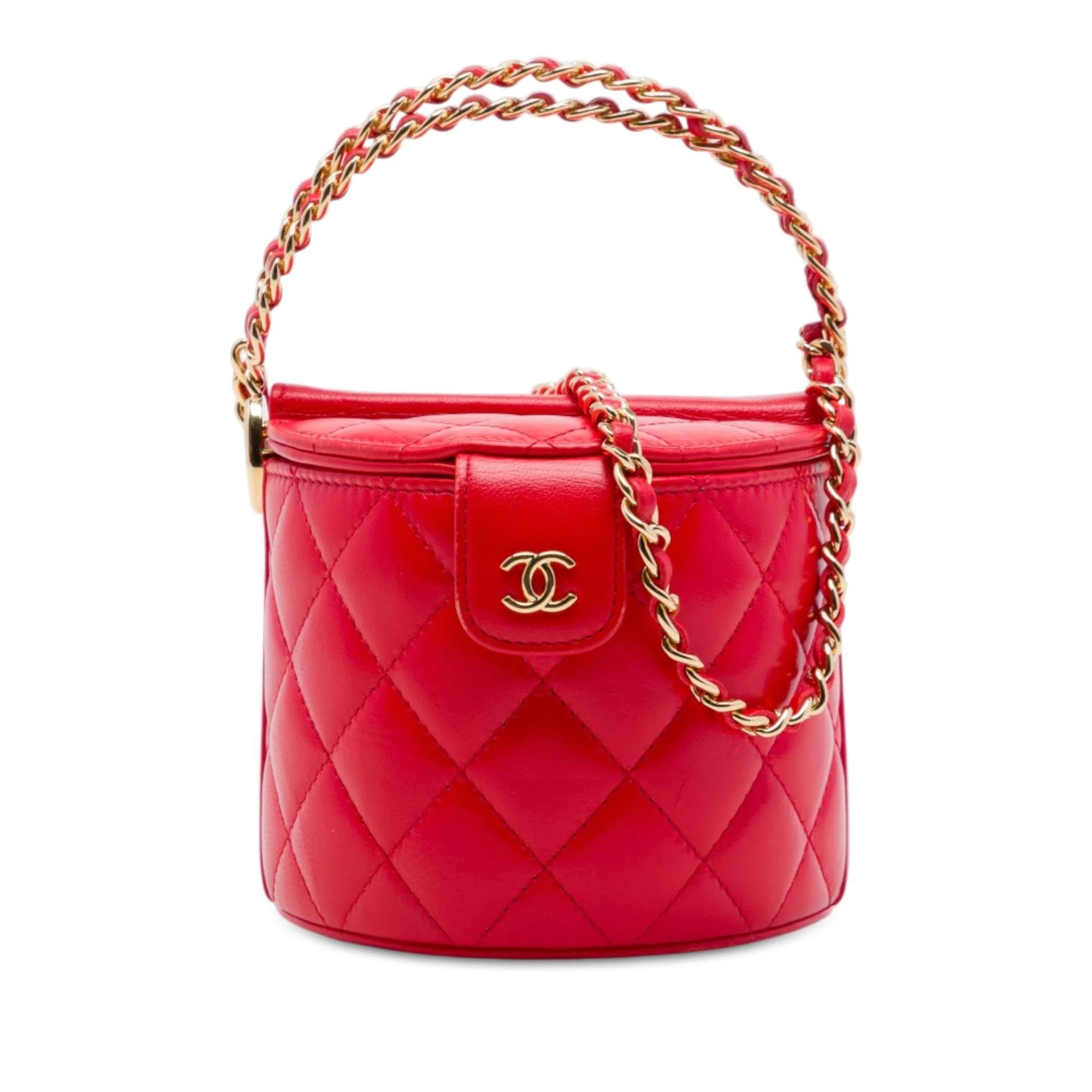 Vanity pony-style calfskin handbag