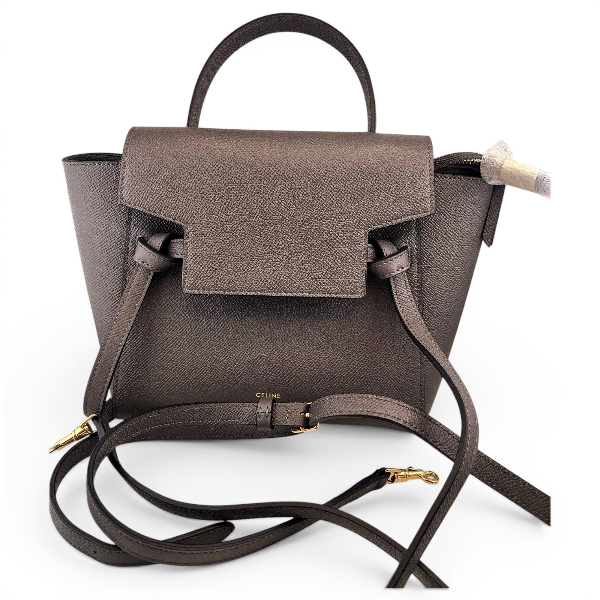Belt leather handbag